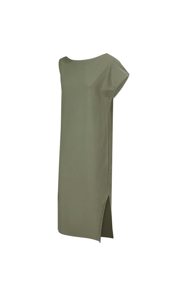 שמלה אסימטרית ירוקה