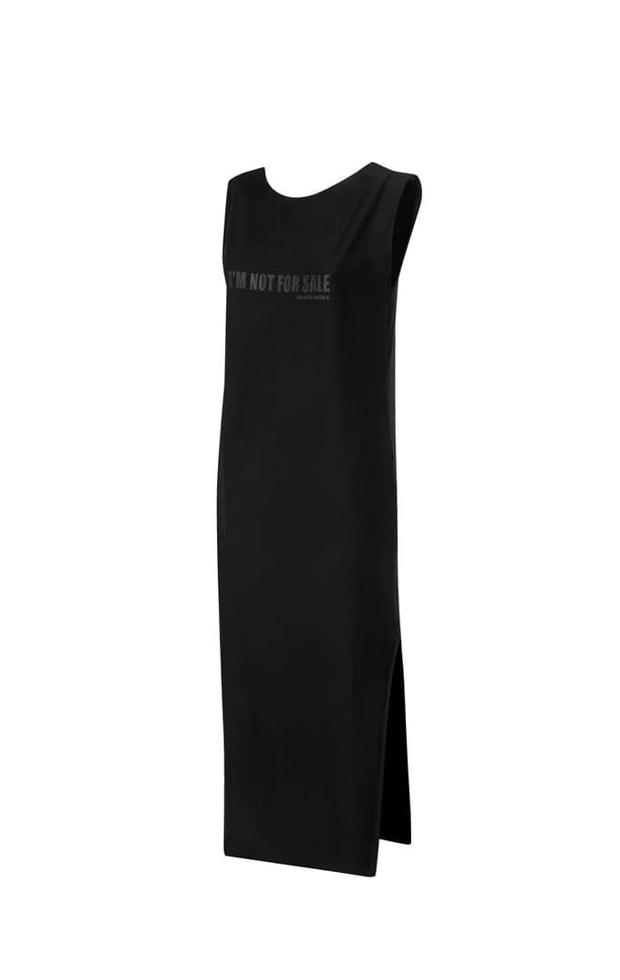 שמלת לוגו IM NOT FOR SALE שחורה